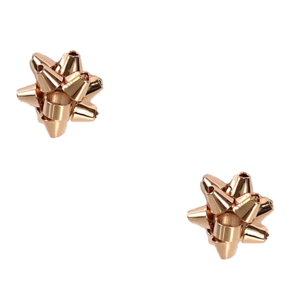 Kate Spade Bourgeois Rose Gold Bow Earrings